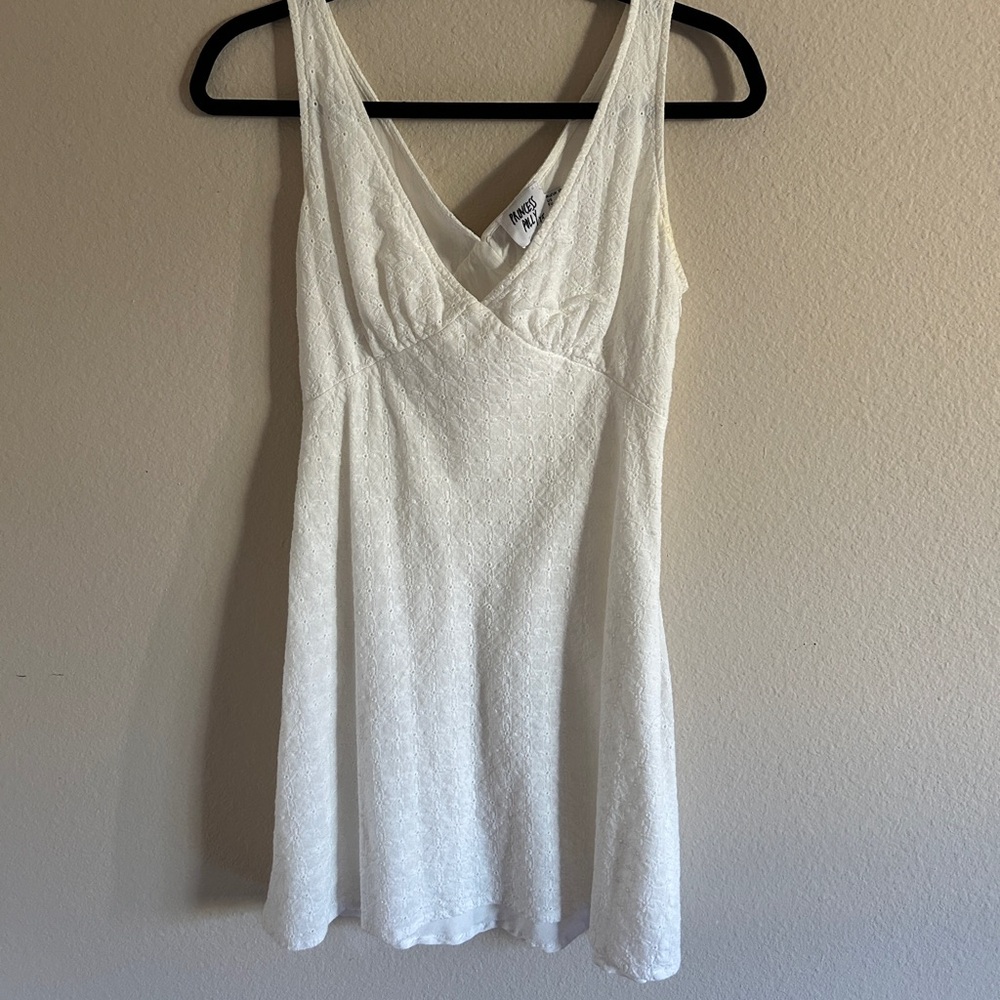 Eyelet mini dress